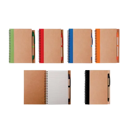Libretas ecológicas con lapicero para tu marca
